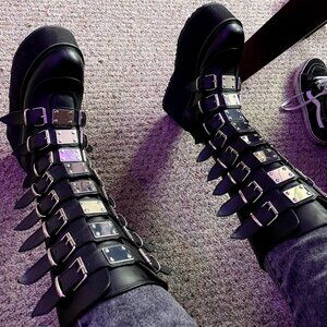 Demonia Damned-318 Platform Boots Black Size 10 – NWT